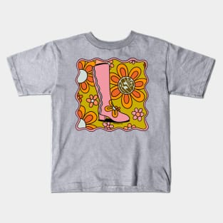 Pisces Groovy Boot Kids T-Shirt